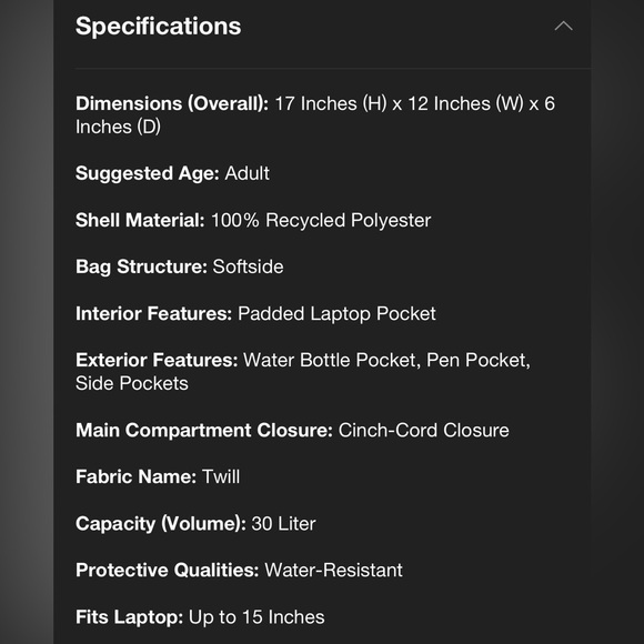 Open Story Fitted Flap Backpack - Amber Brown NWT - Picture 6 of 8